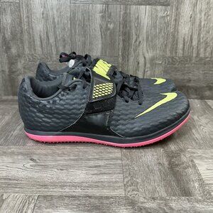 Nike High Jump Elite Track & Field Men's size 9.5 Black Volt Hot Pink